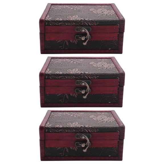 3X Treasure Box Treasure Chest for Gift Box,Cards Collection,Gifts and Home Decor