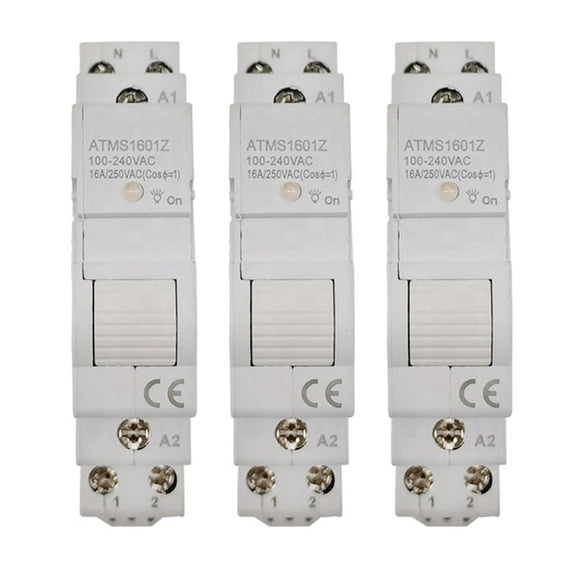 3X Tuya Smart Life ZigBee Circuit Breaker Din Rail 1P Single Pole Dry Contact Relay App Remote Control Smart