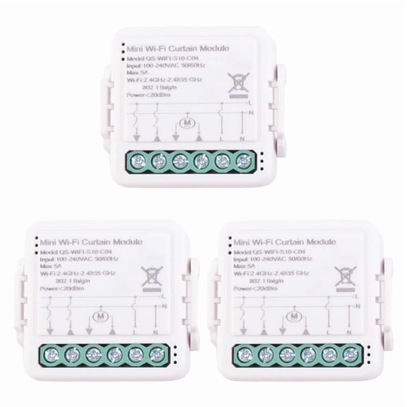 3X Tuya Smart WiFi Curtain Switch Module for Roller Shutter Electric Motor Smart Life APP Remote Control