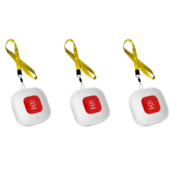 3X Tuya WiFi Smart SOS Call Button Wireless Caregiver Pager Phone Alert Transmitter Emergency Call Button for Patient