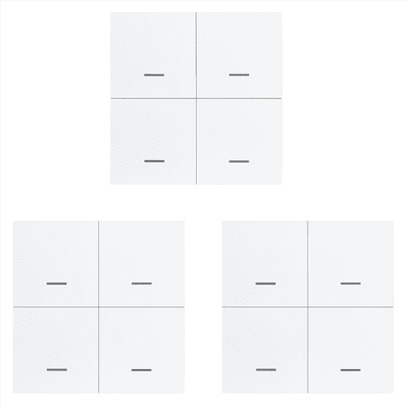 3X Tuya ZigBee Smart Scene Switch 4 Gang Smart Switch 12 Scene Switch Push Button Controller Supports Home Assistant,3 x Smart switch 3 x English instruction manual,White