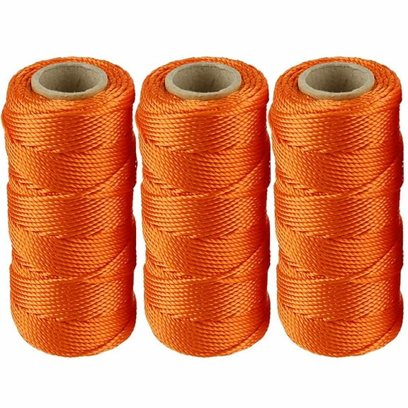 3X Twisted Mason Construction Line #18 Measuring Layout String Orange