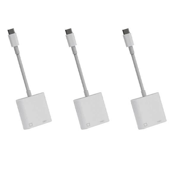 3X Type C OTG Ethernet Adapter USB C to RJ45 Ethernet LAN Wired Network Converter 100Mbs for Type C Mobile Phone Tablet