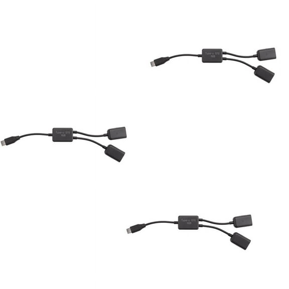 3X Type C OTG USB 3.1 Male to Dual 2.0 Female OTG Charge 2 Port HUB Cable Y Splitter