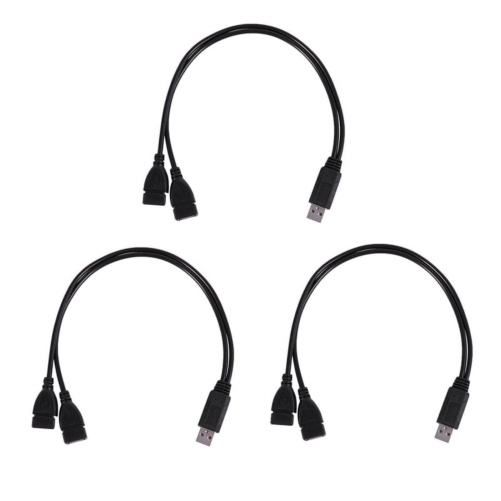 3X USB 2.0 A Male to 2 Dual USB Female Jack Y Splitter Hub Power Cord