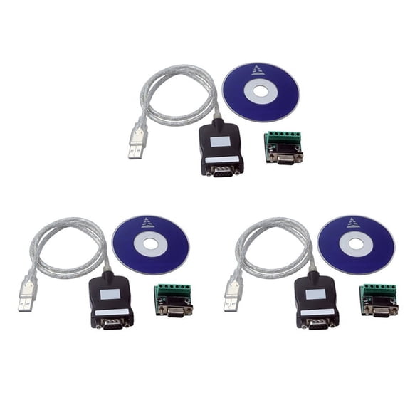 3X USB 2.0 to RS485 -485 RS422 -422 DB9 COM Serial Port Device Converter Adapter Cable, PL2303
