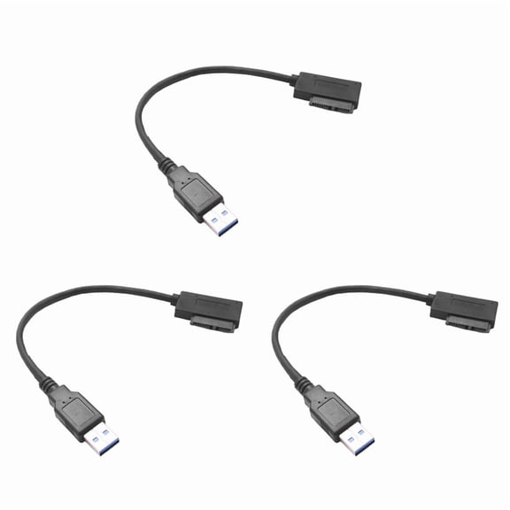 3X USB 3.0 to 7+6 13Pin Slimline Laptop CD/DVD ROM Optical Drive Adapter Cable