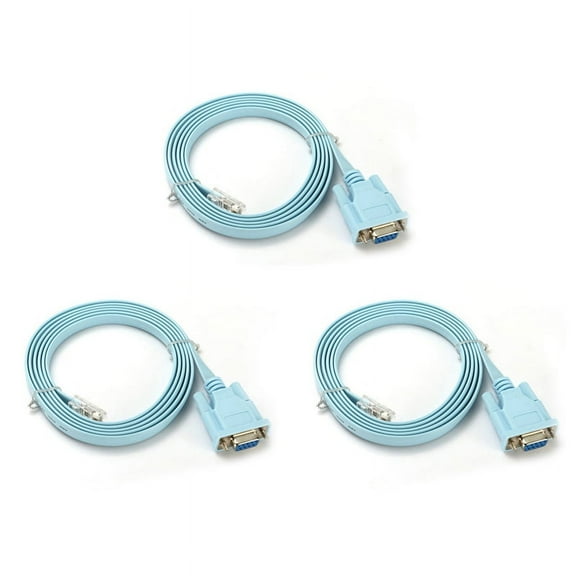 3X USB Console Cable RJ45 Cat5 Ethernet to Rs232 DB9 COM Port Serial Female Routers Network Adapter Cable 1.8M