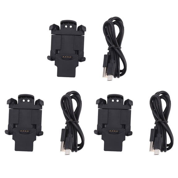 3X USB Fast Charging Cable Charger Dock Data Sync for 3 Quatix 3 Watch Smart,3 x for Charger Dock for Garmin Fenix 3 HR Quatix 3 3 x USB Cable,black