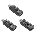 thumbnail image 1 of 3X USB Tester Current Voltage Charger Capacity Tester Volt Meter Display USB Current Voltage Test Card Adapter,3 x USB Tester,Gray-Black, 1 of 6