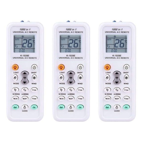 3X Universal 1000 in 1 LCD Low Power Consumption K-1028E Air Condition A/C Remote Control Controller