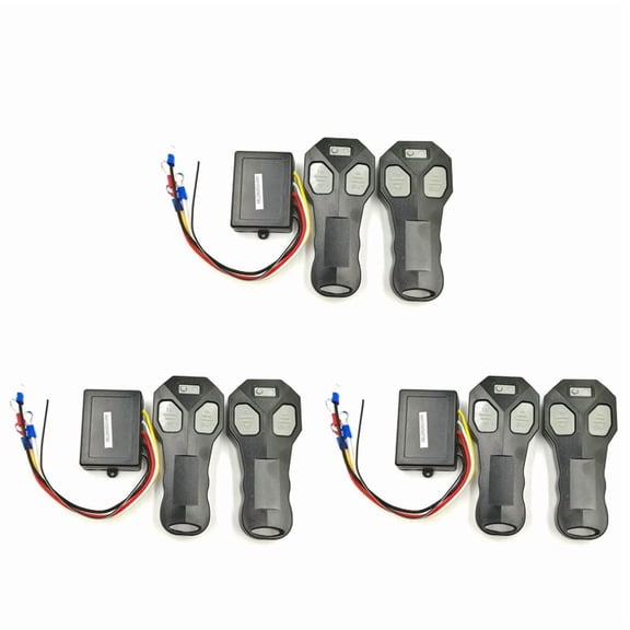 3X Universal Car Wireless Winch Remote Control with Twin Handset 6 Matched Transmitters