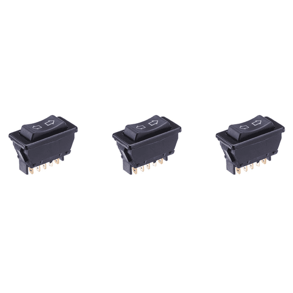 3X Universal Electric Power Window Switch Button 5 Pin 20A 12VDC for Car Truck Vehicle,3 x 5Pin Car Power Window Switch,Black