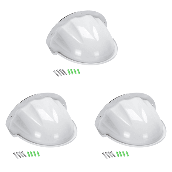 3X Universal Rainproof Sunscreen Camera Cover Shield for LED Lights/, Surveillance Cameras Dome,3 x outdoor camera cover shield,White
