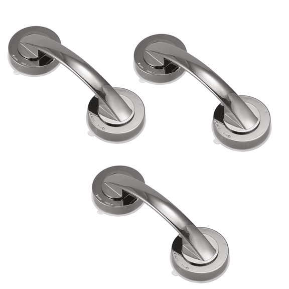 3X Vacuum Sucker Suction Cup Handrail Bathroom Super Grip Safety Grab Bar Handle for Glass Door Bathroom Elder