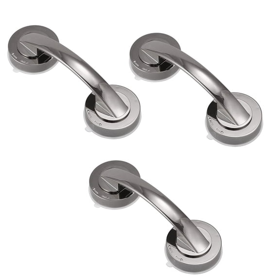 3X Vacuum Sucker Suction Cup Handrail Bathroom Super Grip Safety Grab Bar Handle for Glass Door Bathroom Elder