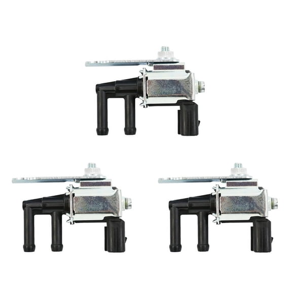 3X Vapor Canister Purge Solenoid Valve for Protege5 626 6 RX-8 Miata MX-5,3 x Solenoid Valve,Black & silver
