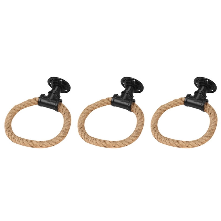 3X Vintage Towel Rack Ring Industrial Style Wall Mount Towel