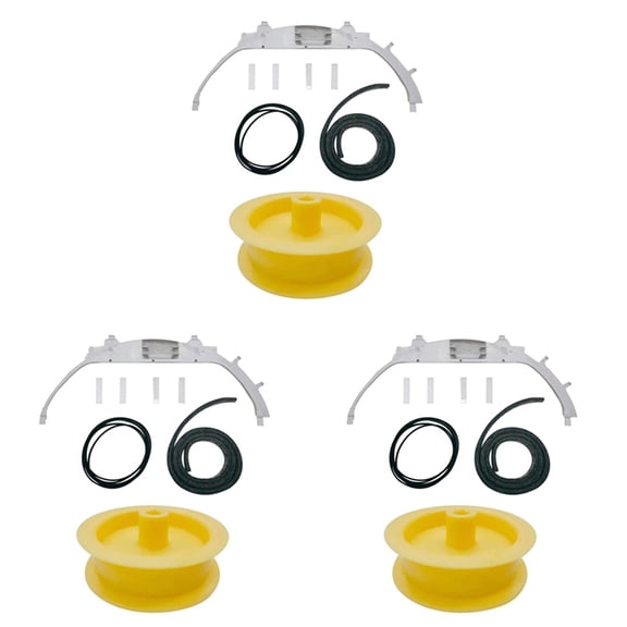 3X WE49X20697 Dryer Bearing Kit WE3M26 Top Bearing WE9M30 Drum Felt WE12M29 Belt WE1M1067 Bearing Slider WE12X83