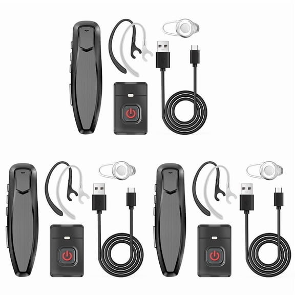 3X Walkie Talkie Wireless Bluetooth PTT Headset Earpiece Hands-Free K Plug for Microphone Headset -888S K5