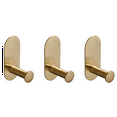 thumbnail image 1 of 3X Wall Mounted Hand Towel Bar Rack Brushed Gold Round Toilet Paper Holder Hook Hardware Accessories,10cm, 1 of 4