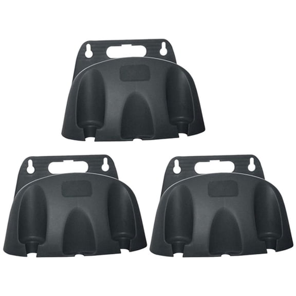 3X Wall Mounted Hose Hanger Garden Hose Pipe Reel Hanger Holder Cable Storage Bracket for 20M Hose Hanger,3 x Hose Pipe Holder,black