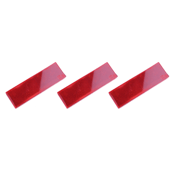 3X Warning Reflective Safety Plate/Tape Reflector Stickers for Car Truck, Red,3x Reflective Sticker,Red