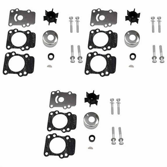 3X Water Pump Impeller Kit for 9.9 15 Outboard 682-W0078-A1-00 18-3148