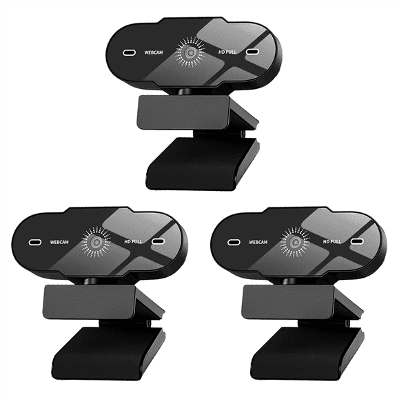 3X Webcam 1080P Mini PC USB Camera 1080P Camera Professional HD Web Cam with Microphone