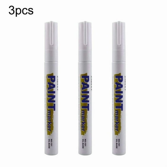 3X White Paint Pen Marker Waterproof Permanent Car Tire.Lettering Letters Rubbe