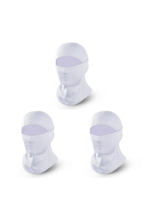 3X White Ski Mask for Men and Women, UV Protection Mask, Suitable for Motorcycles and Snowboards
