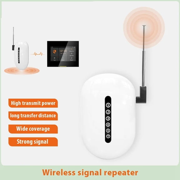 3X WiFi Signal Repeater Wireless Extender 433MHz Long Range Booster Barrier-Free Through Walls for Home Alarm Security