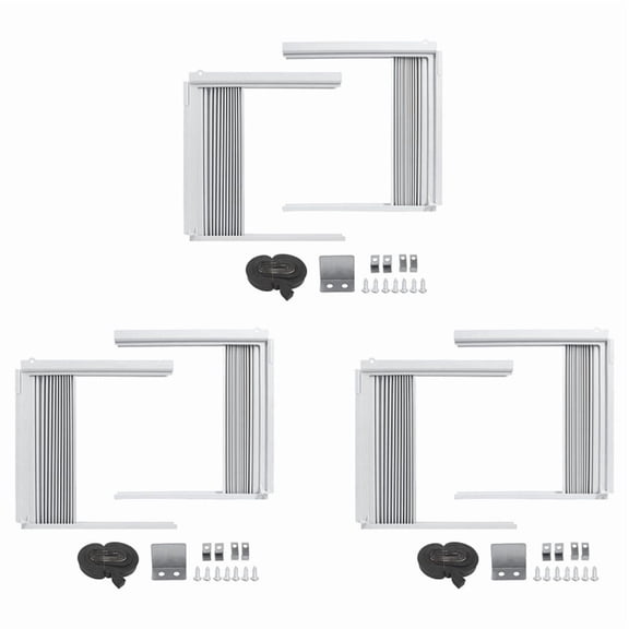 3X Window Air Conditioner Side Panels with Frame, Adjustable Insulation AC Side Panel Frame Included