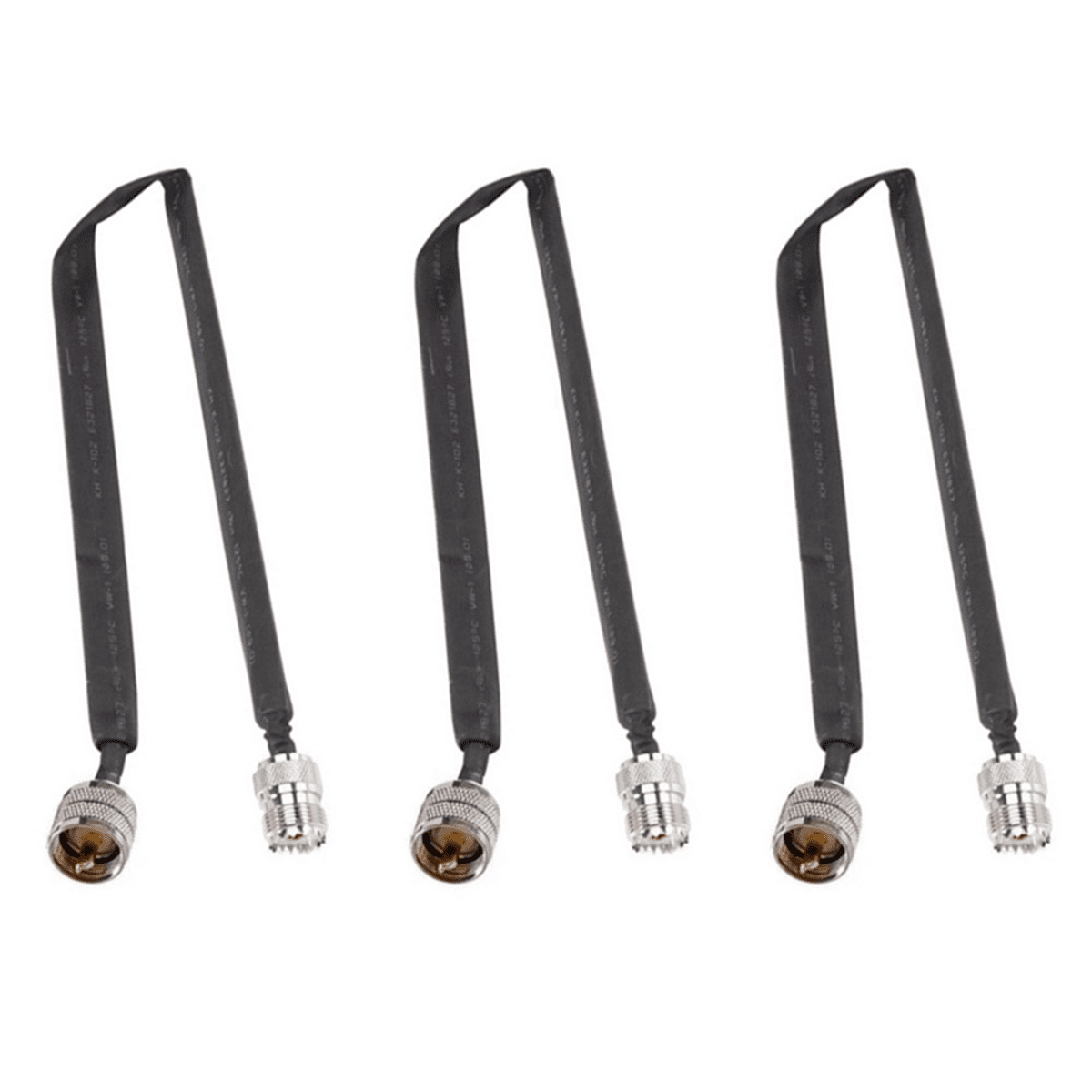 3X Window/Door Pass Through Flat RF Coaxial Cable PL295 UHF Male to