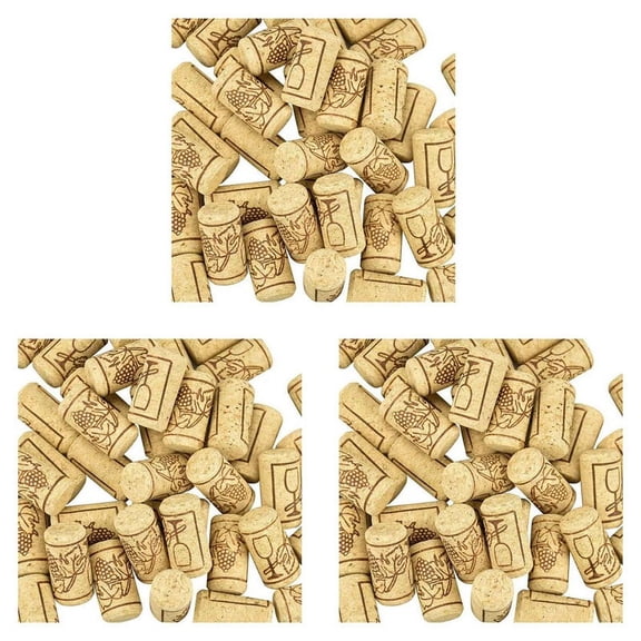 3X Wine Corks, Wooden Cork Wine Bottles Cork for Natural Corks Cork for Wooden Wine Corks for DIY, Decoration Hobbies,300 * Wine bottle stopper,Wood Color