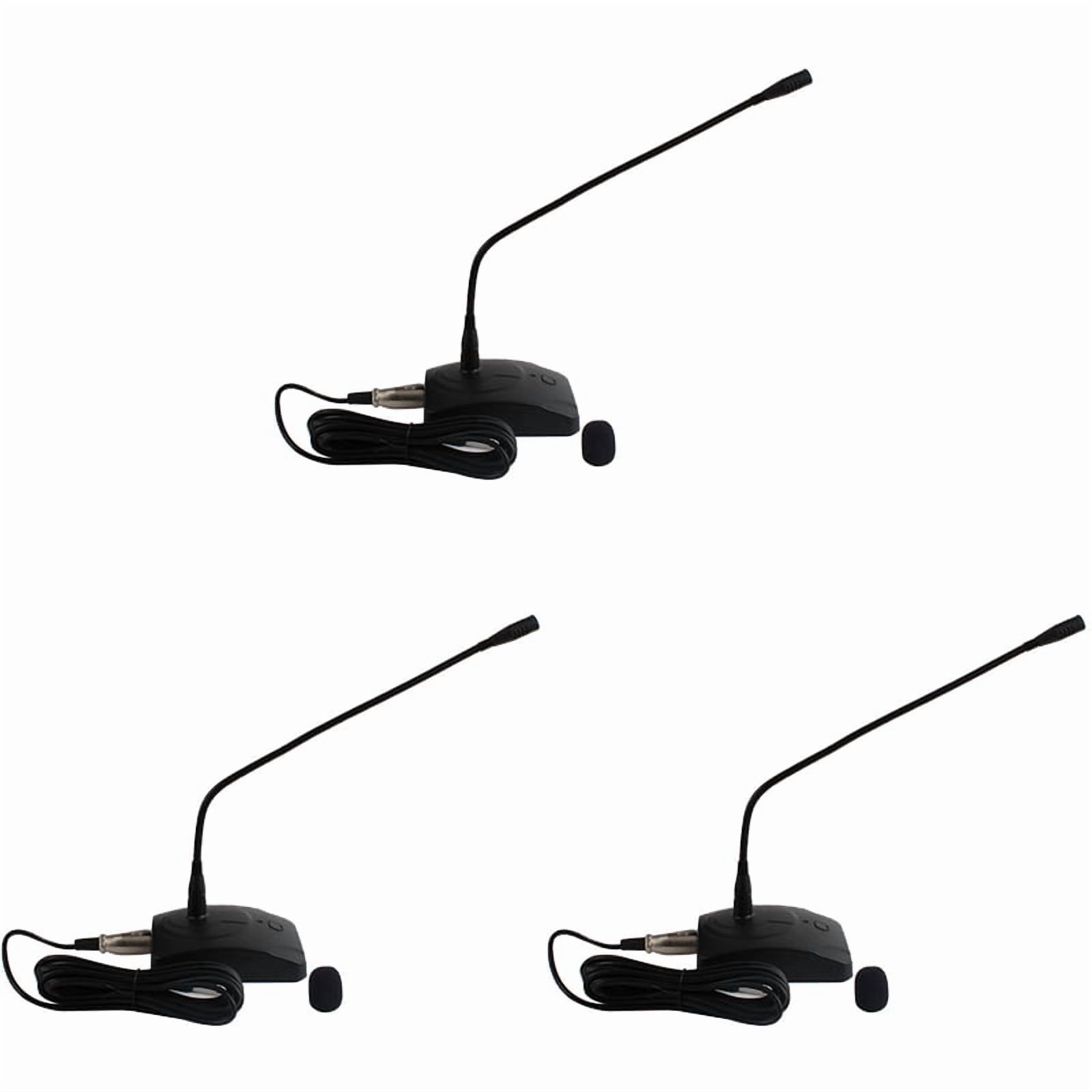 3X Wired Conference Gooseneck Microphone Desktop Condenser Microphone Speech Condenser Microphone Broadcasting,3 x Wired conference gooseneck microphone,black