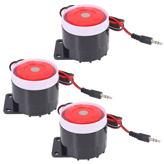 3X Wired Mini Siren Security Alarm System Horn Siren 120DB 12V