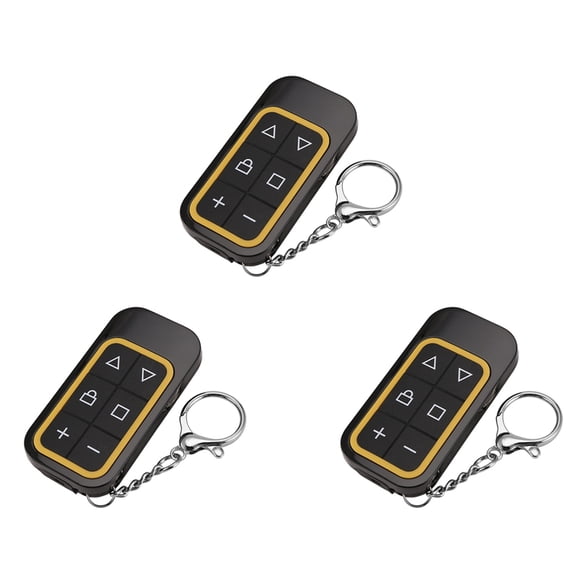 3X Wireless Remote Control 8-Channel Multi-Frequency Garage Door Rechargeable Full-Frequency Copy Remote Control Yellow,3 x Wireless Remote,Yellow