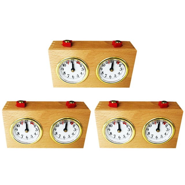 3X Wooden Chess Timer Tournament Competition Game Chess Clock Timer