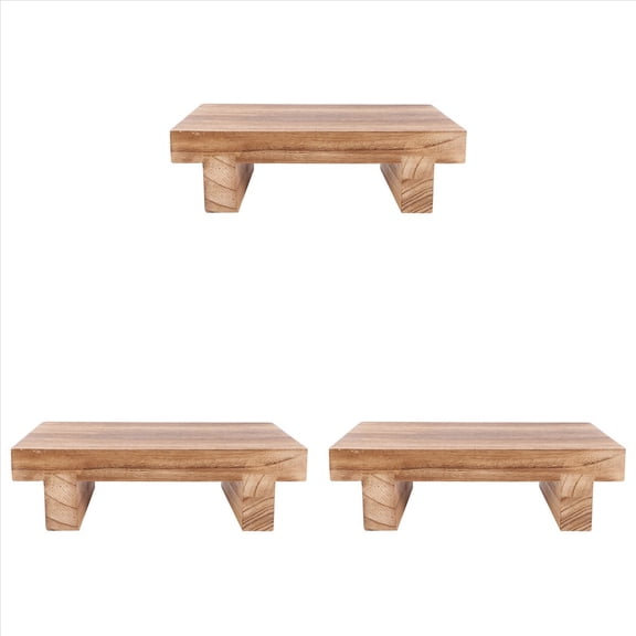 3X Wooden Step Stool for Adults, Bed Stool for High Beds, Kitchen, Bathroom, Closet, Great Wood Step Stool for Adults,3 * stool,Wood color