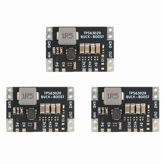 3X XL63020 TPS63020 Lithium Battery USB Automatic Boost Buck Step Up Down Module Microcontroller Power Low Ripple 5V