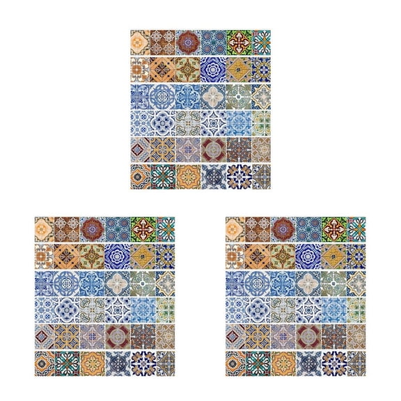 3X and Stick Tile Backsplash Stair Riser Decals DIY Tile Decals Mexican Waterproof Home Decor