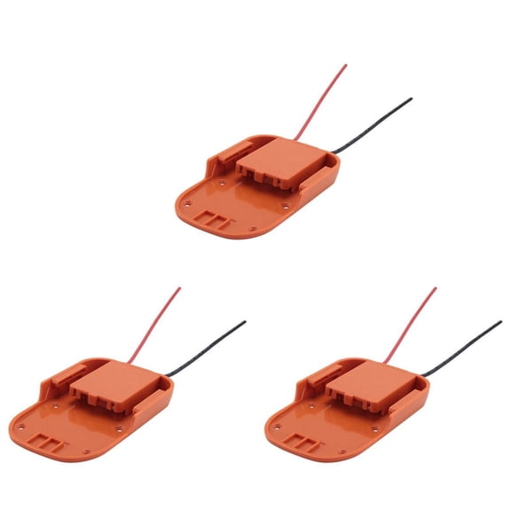 3X for Adapter for 18V Li-Ion Battery Dock Power Connector Rigid 12 Gauge Robotics,3 x 18V Battery Connector,Brown