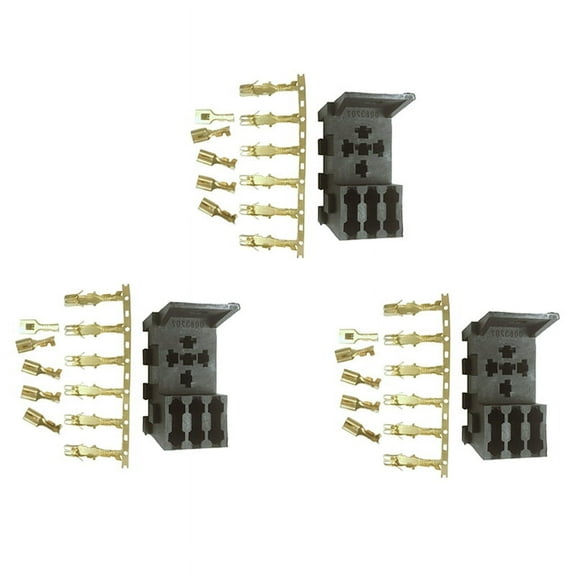 3X for Car Rv Yacht Relay & 3 Fuse Base Kit - 4, 5 Pin Flasher Relays Ato Fuses Holder Socket Box