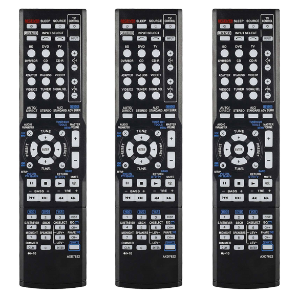 3X for Pioneer Amplifier Remote Control AXD7622 Universal VSX-521 AXD7660 VSX-422-K