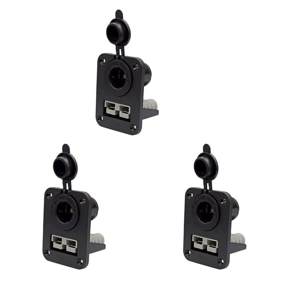 3X for  Plug C-Igarette Lighter Socket Charger Flush Mount Recessed Plate for Caravan  Boat Truck