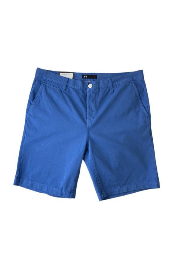 Men's Selvedge Mid Rise Straight Pockes Short, Blue, 36