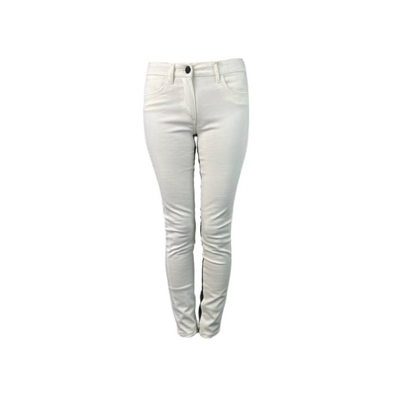 3X1 Women's Mid Rise Contrast Pockets Jeans, White, Black, 27