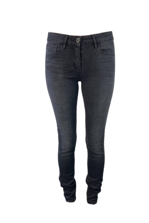 Women's Skinny Mid Rise Zip 5 Pockets Jeans, Grey, 27