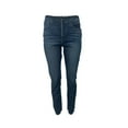 thumbnail image 1 of 3X1 Women's Straigh Buttons Pockets Jeans, Dark Blue, 26, 1 of 5